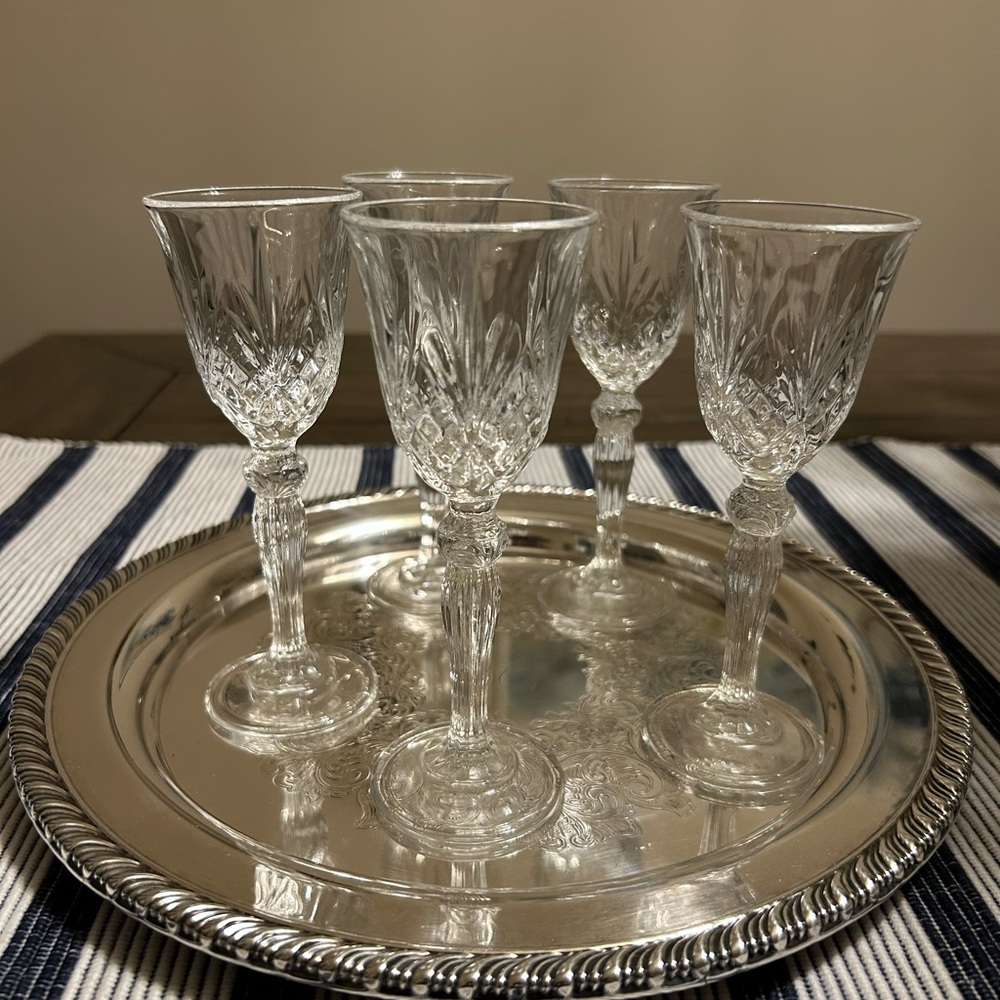 Elegant Melodia Crystal Mini Wine/Shot Glasses set of 5